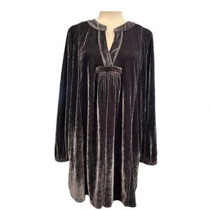 Easel Black Long Sleeve Velvet Velour Holiday Dress XL NWT w pockets